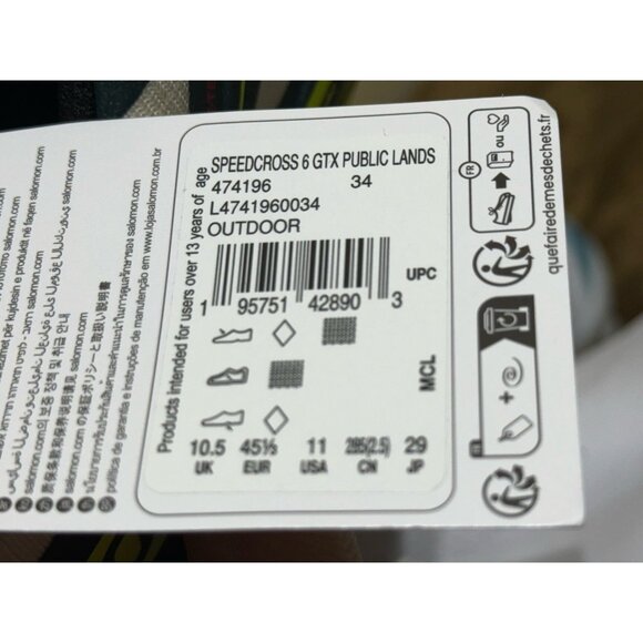 Salomon Speedcross 6 GTX  | Public Lands • Gore-Tex | Men's Size 11 | 474196 - Picture 8 of 8